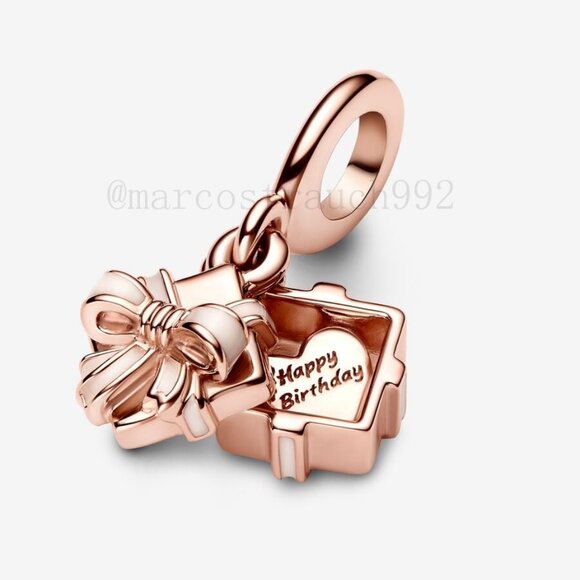 Pandora Happy Birthday Gift Openable Dangle Charm - Picture 1 of 7